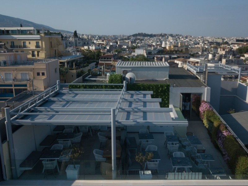 Folding-roof pergola systems @ Centrale Hotel, Syntagma, Athens