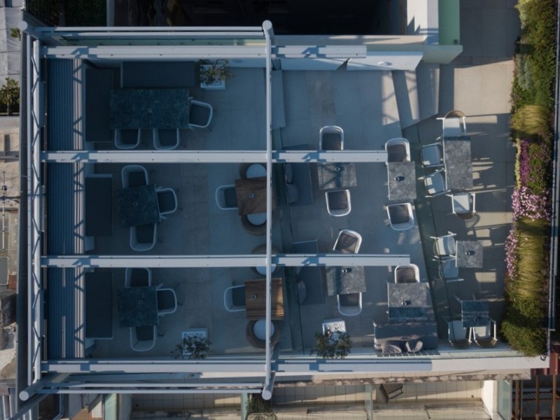 Folding-roof pergola systems @ Centrale Hotel, Syntagma, Athens