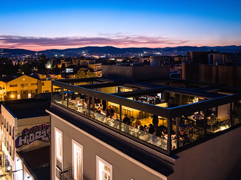 Motorized roofs and glass systems @ Mira-Me boutique Hotel, Athens