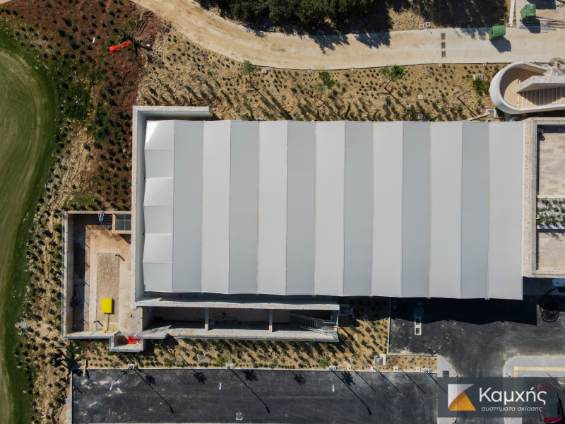 Tensile membrane roof @ The Hills Course, Costa Navarino