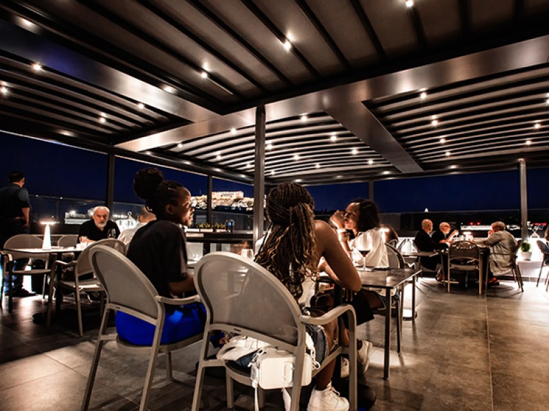 Motorised roofs and glass systems @ Mira-Me boutique Hotel, Athens