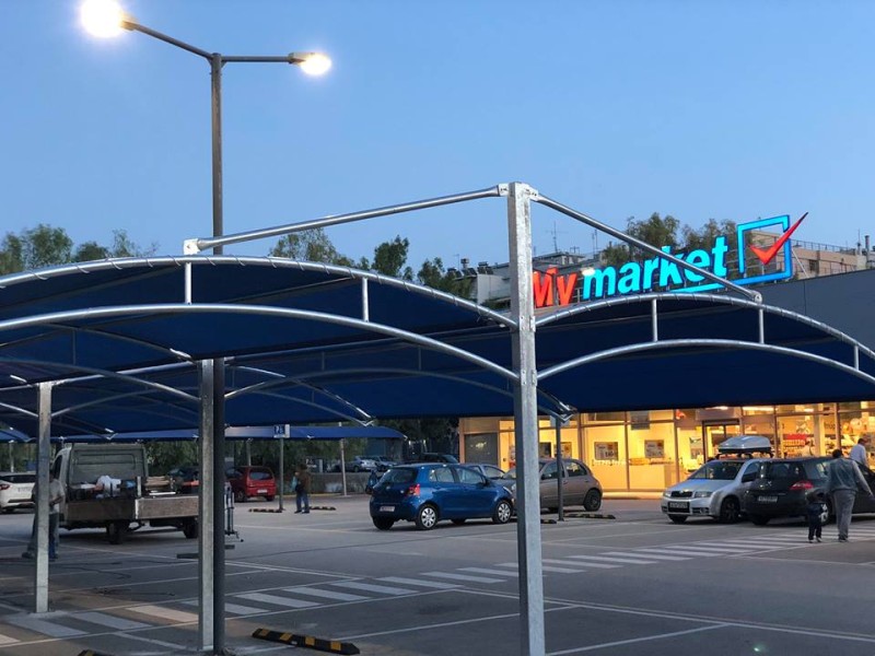 Car-park shades @ My Market, Patra