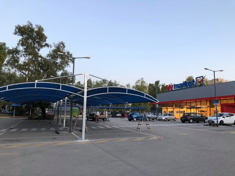 Car-park shades @ My Market, Patra