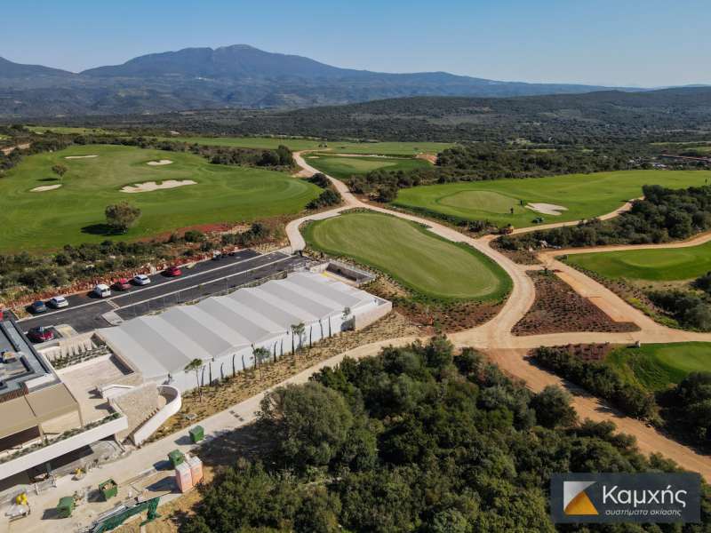 Tensile membrane roof @ The Hills Course, Costa Navarino