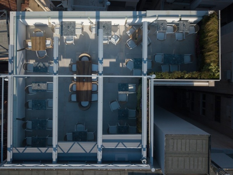 Folding-roof pergola systems @ Centrale Hotel, Syntagma, Athens