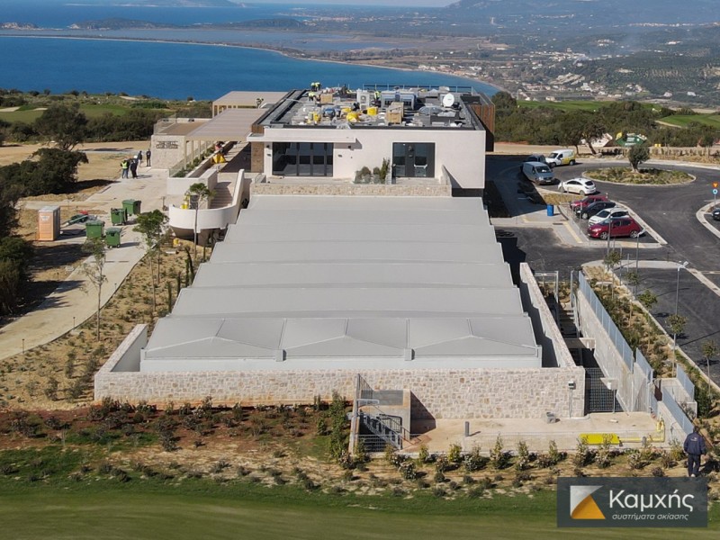 Tensile membrane roof @ The Hills Course, Costa Navarino