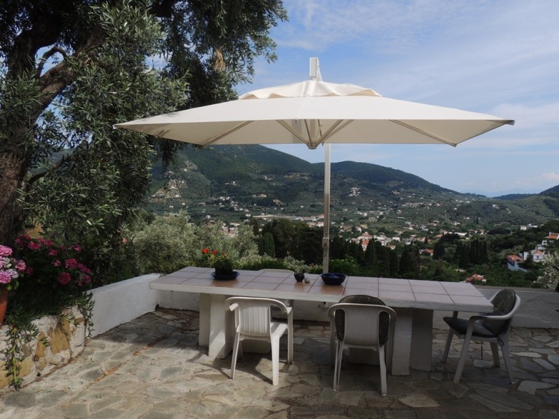 'Amalfi' umbrella @ Private house, Skopelos